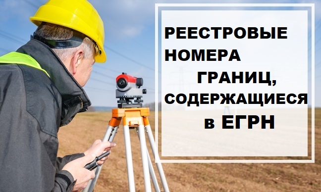 Сведениям о реестровых номерах границ содержащихся в реестре границ Единого государственного реестра недвижимости