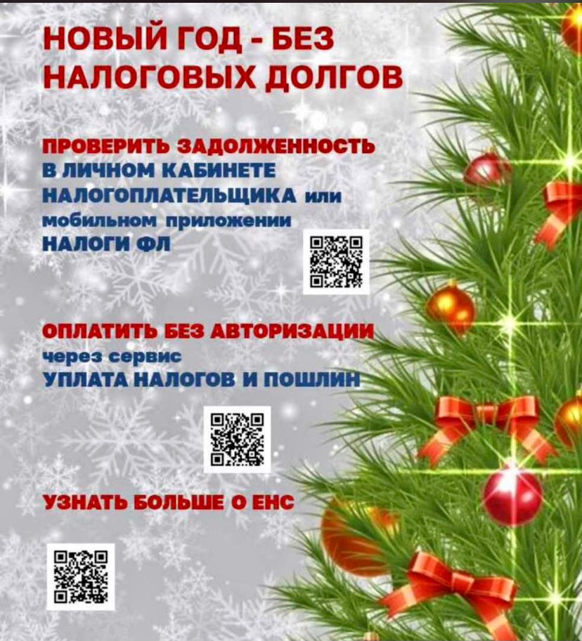 НОВЫЙ ГОД -БЕЗ НАЛОГОВЫХ ДОЛГОВ.